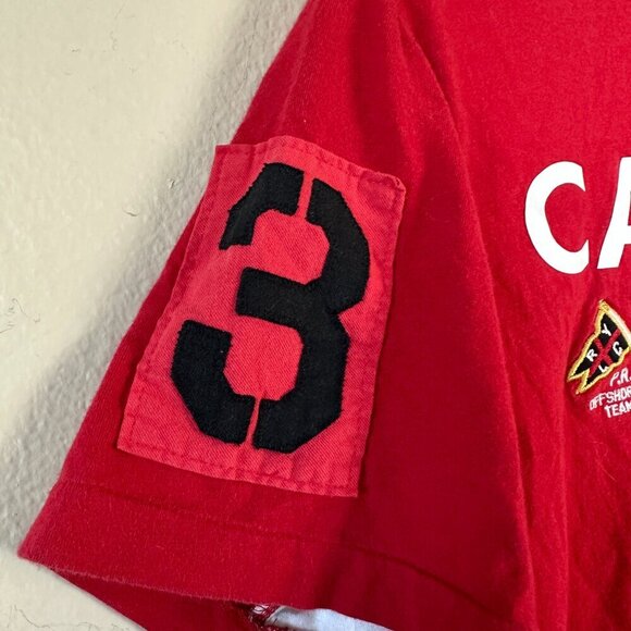 Polo Ralph Lauren Canada National Shirt Logo 2014 Racing Casual Red White Medium - Picture 5 of 6